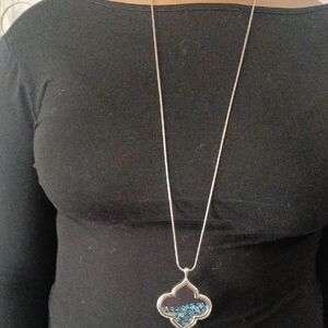 Brighton Blue and Silver Crystal Necklace